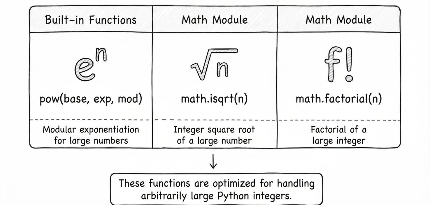 Built-in Functions that Handle Large Integers