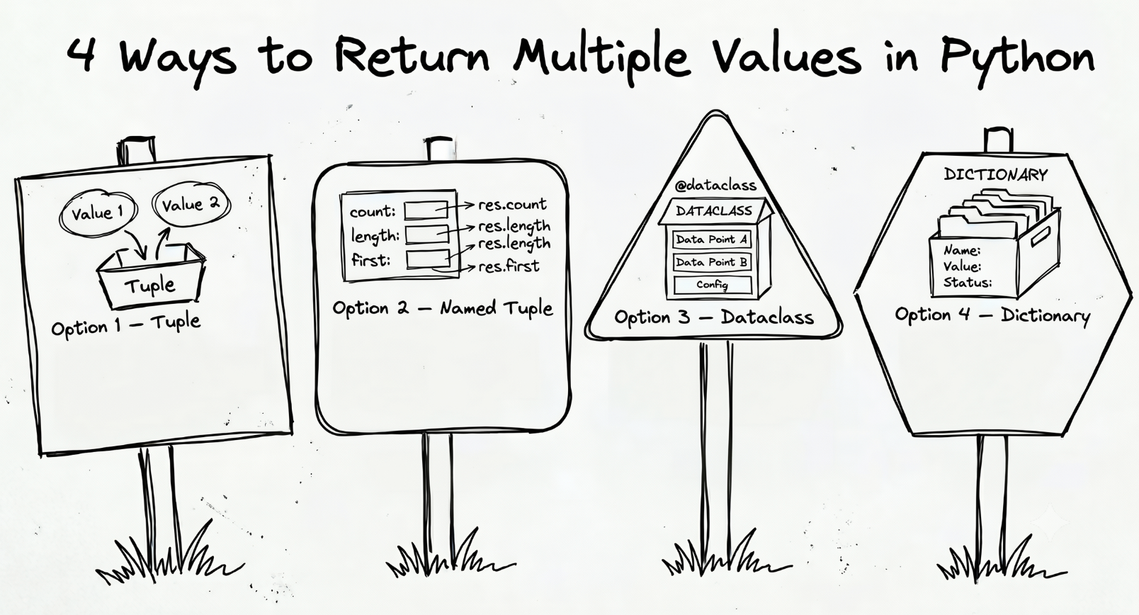 4 Ways to return multiple valuess in Python